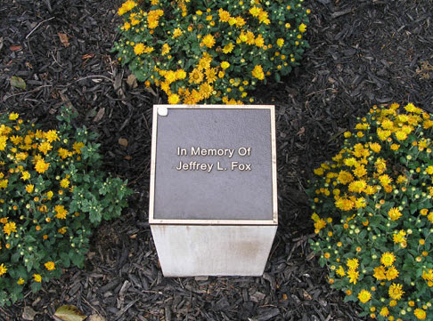Jeffrey Fox Memorial Plaque